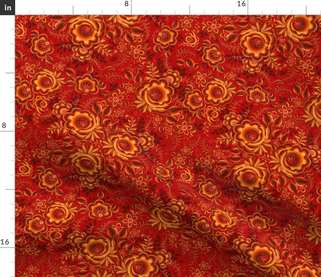 Red floral pattern