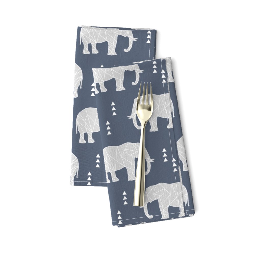 Geometric Elephant // dark blue