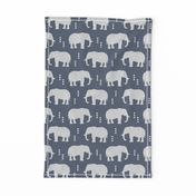 Geometric Elephant // dark blue