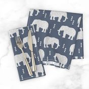 Geometric Elephant // dark blue