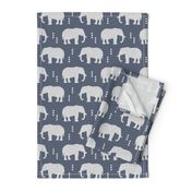 Geometric Elephant // dark blue