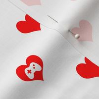 Gaming Hearts in White and Red