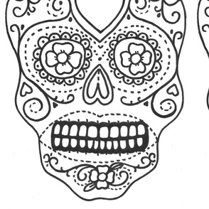 Hollie's Mexican Sugar Skulls B/W