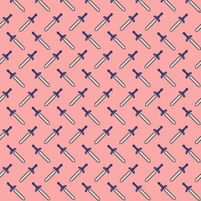 Pixel Swords on Pink