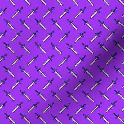 Pixel Swords on Purple