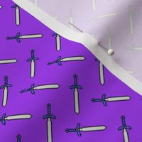 Pixel Swords on Purple