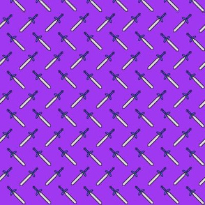 Pixel Swords on Purple