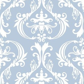 Damask in blue