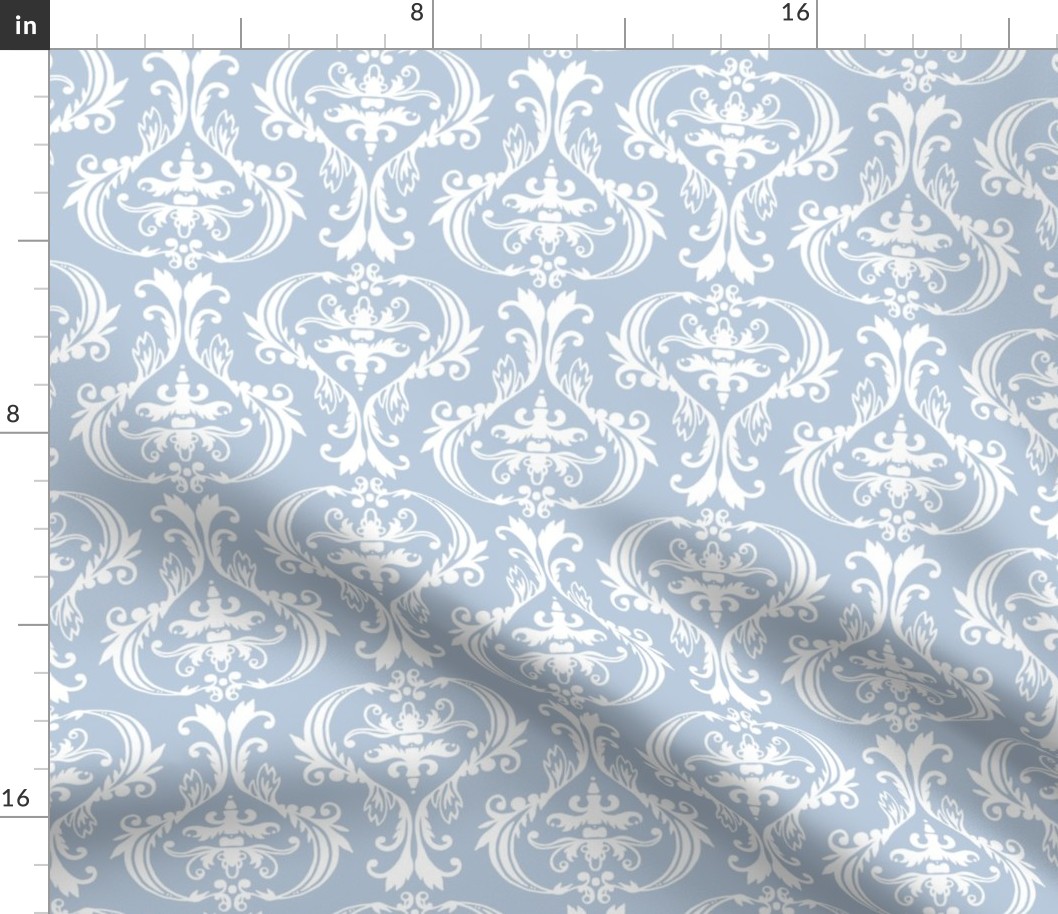 Damask in blue