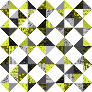 Trillian's Cheater Quilt - Black and Bright Yellow