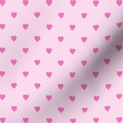 Dark Pink Hearts on Light Pink