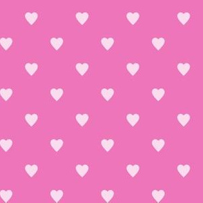 Light Pink Hearts on Dark Pink