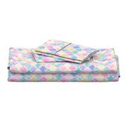 Soft Bright Pastel Floral Moroccan Tiles