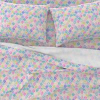 Soft Bright Pastel Floral Moroccan Tiles