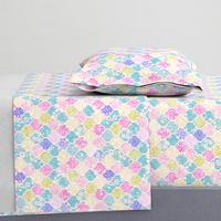 Soft Bright Pastel Floral Moroccan Tiles