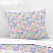 Soft Bright Pastel Floral Moroccan Tiles