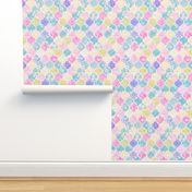 Soft Bright Pastel Floral Moroccan Tiles