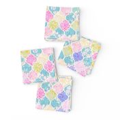 Soft Bright Pastel Floral Moroccan Tiles