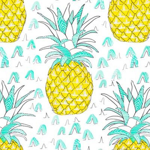 Watercolor Pineapple