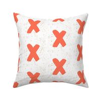 Watercolor Coral Splatter Crosses - Coral Crosses