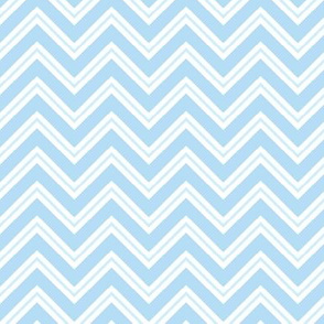 Blue Chevron - Blue and Coral