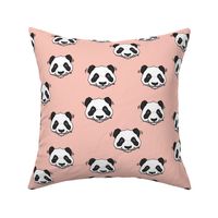 panda head - pink // cute trendy hipster bear animal kids nursery baby design