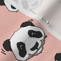 panda head - pink // cute trendy hipster bear animal kids nursery baby design