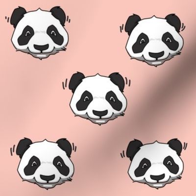 panda head - pink // cute trendy hipster bear animal kids nursery baby design