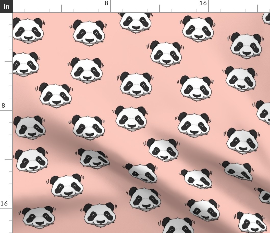 panda head - pink // cute trendy hipster bear animal kids nursery baby design