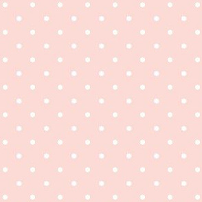 Polka Dots White on Pink background