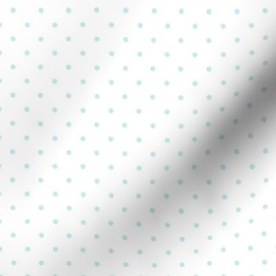 Polka Dots Blue on White Background 