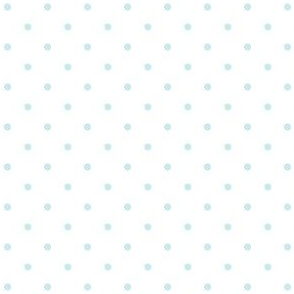 Polka Dots Blue on White Background 