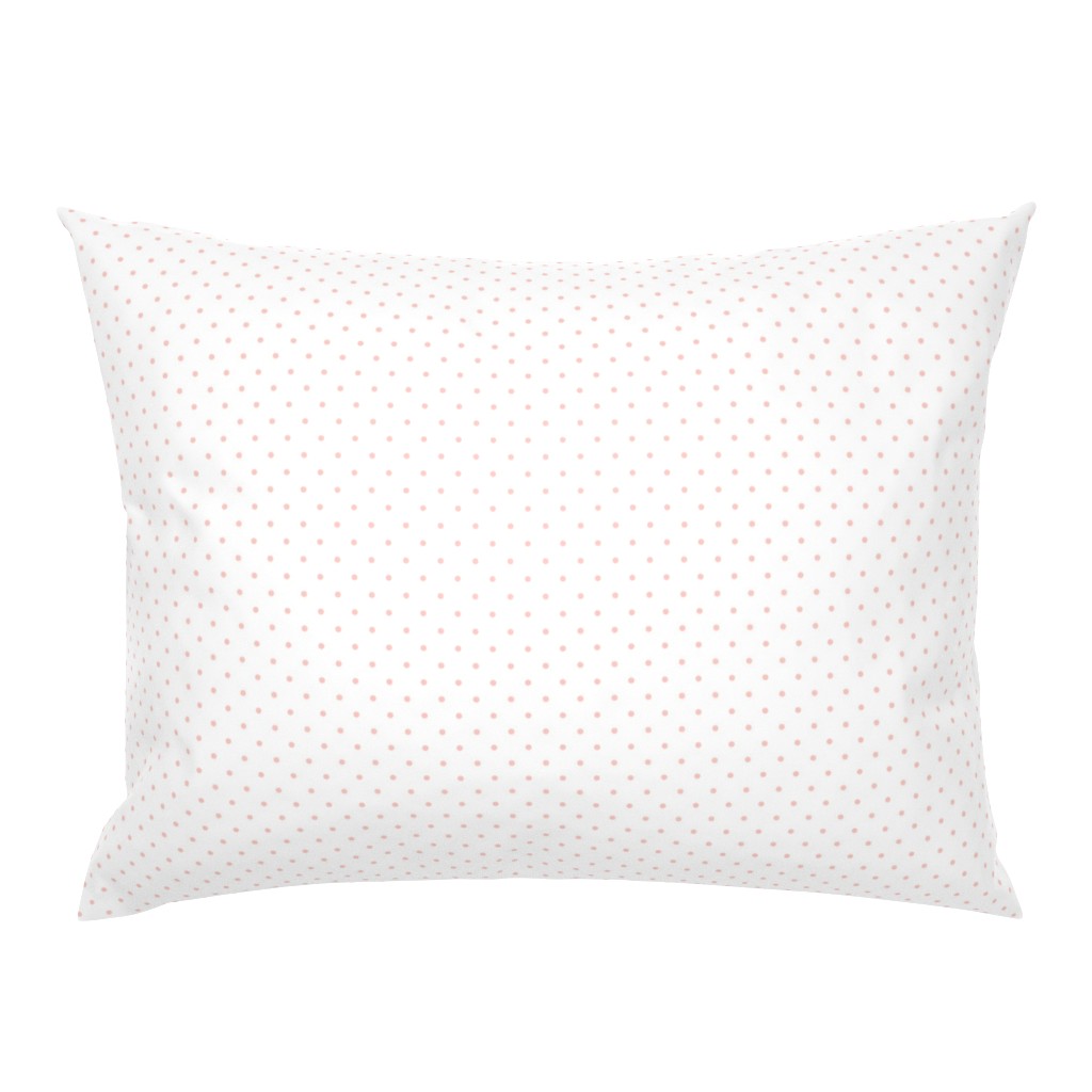 Pink Polka Dots on White Background