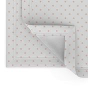 Pink Polka Dots on White Background