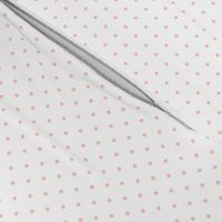 Pink Polka Dots on White Background