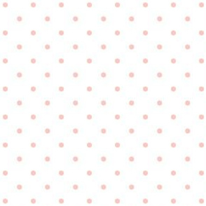 Pink Polka Dots on White Background