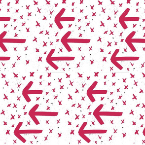 Magenta watercolor arrows - arrows and crosses