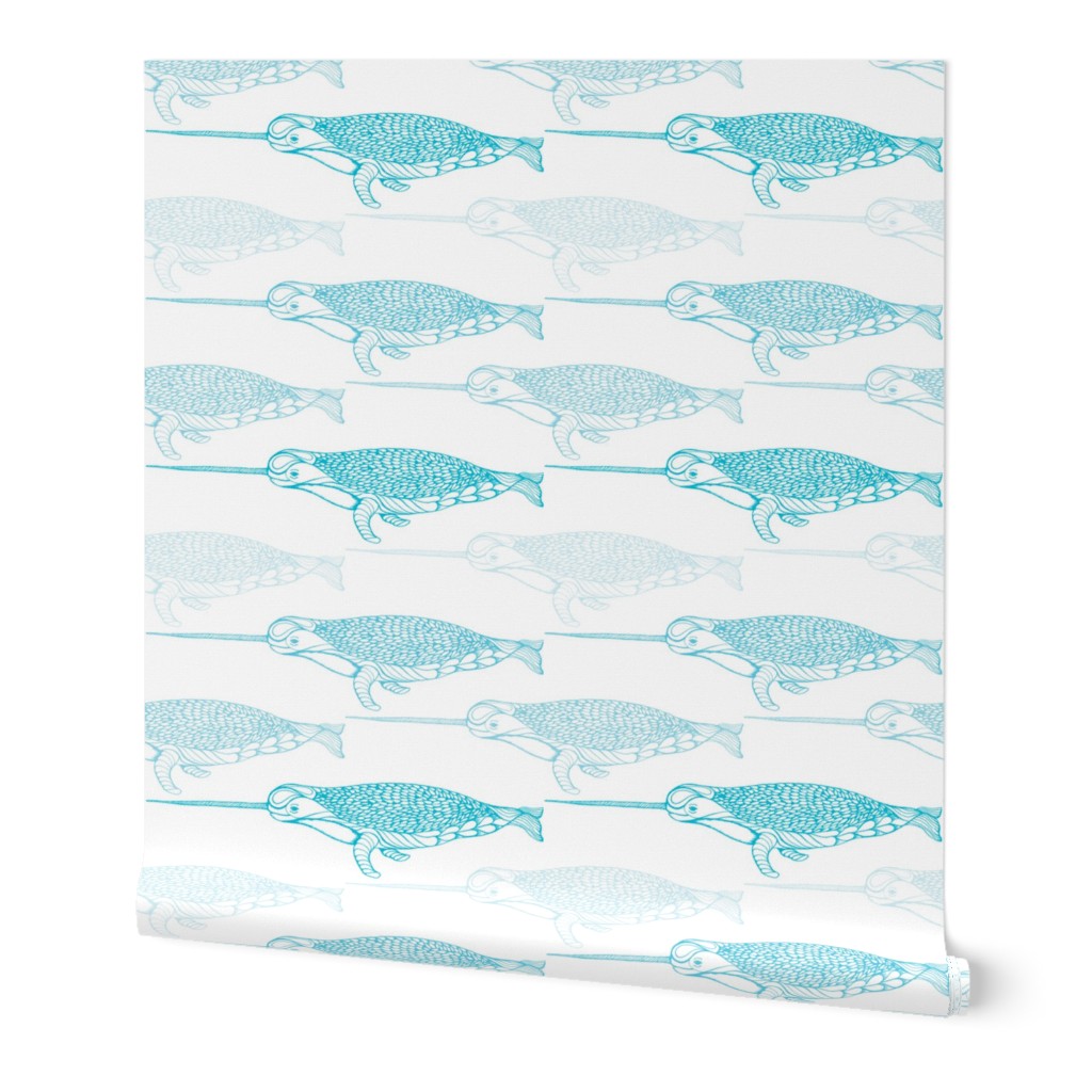 Narwhal Blue n White