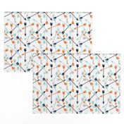 arrows // boys room orange navy mint grey camping quilt arrows