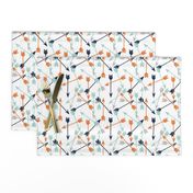 arrows // boys room orange navy mint grey camping quilt arrows