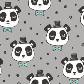 Panda Head Fabric, Wallpaper and Home Decor