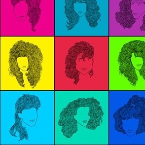 80s Hair Large Pattern