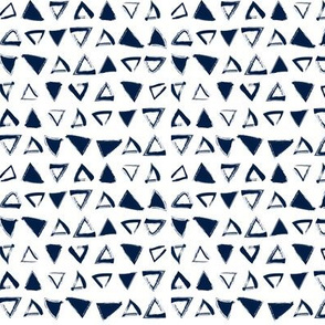 Pencil sketch geometry - midnight blue - triangles 02
