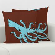 A Blue Squid on  Chocolate