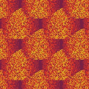 Pixel Wave Warm Colors