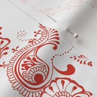 Red henna print