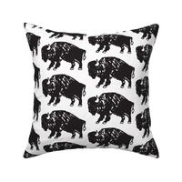 Bison Print - Black and White 