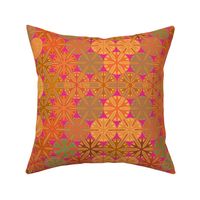 Citrus Slices Geometric  on Pink large 