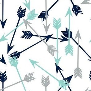 arrows // navy mint grey boy nursery kids 