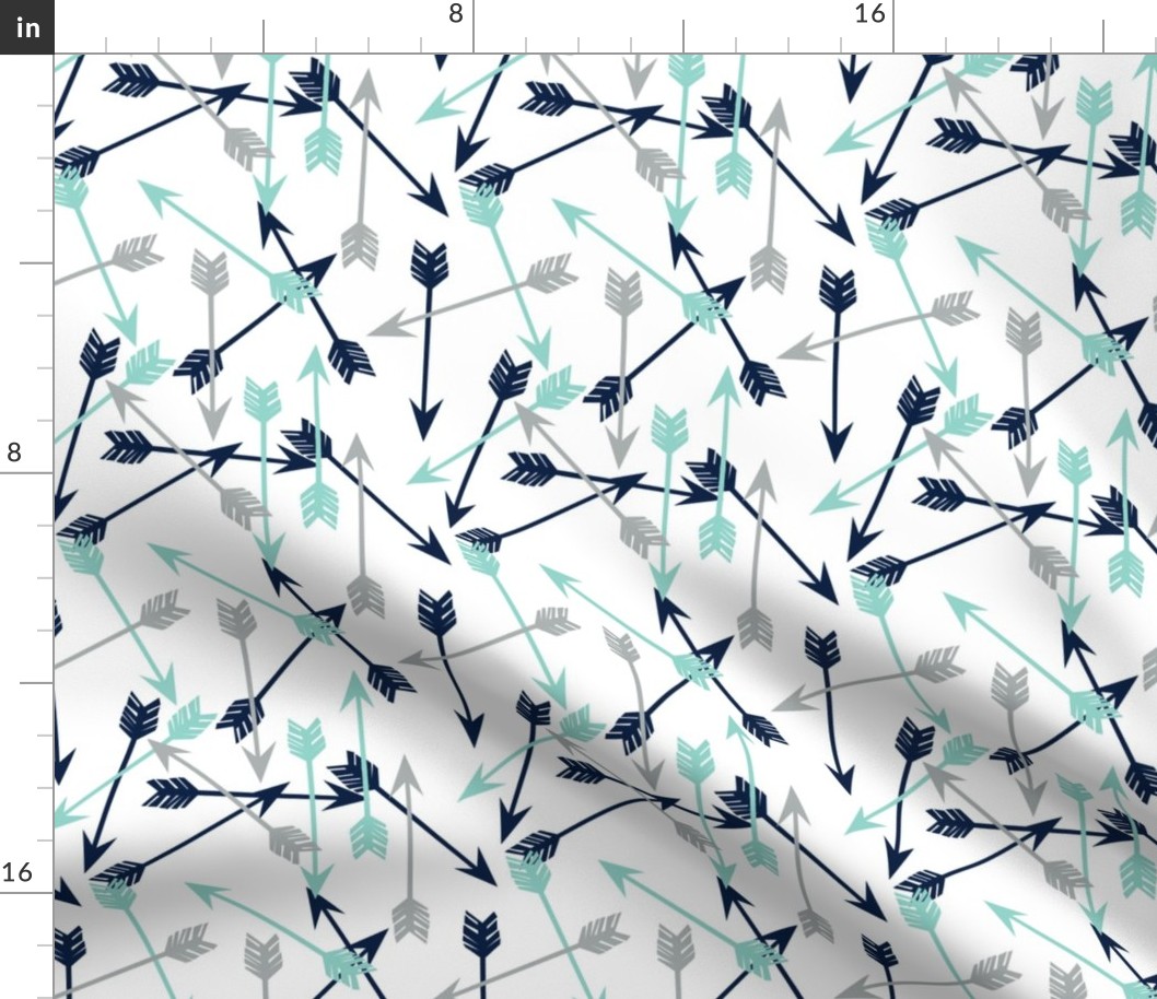 arrows // navy mint grey boy nursery kids 